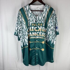 Tulsa Drillers 2025 Chicken‎ Dancers Button Jersey Size XL Oktoberfest